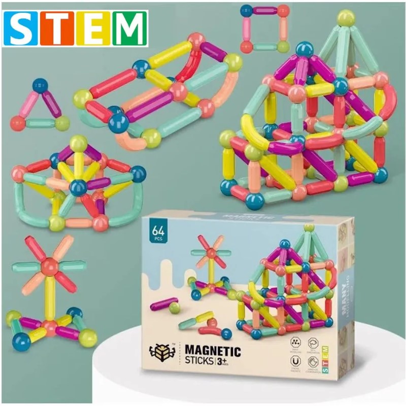 JUEGO DE 46 PC BLOQUES MAGNETICOS